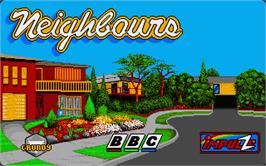 Title screen of Neighbours on the Atari ST.
