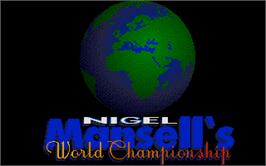 Title screen of Nigel Mansell's World Championship on the Atari ST.