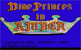 Title screen of Nine Princes in Amber on the Atari ST.