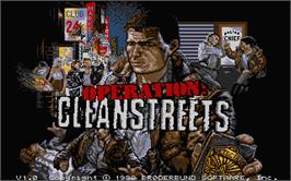 Title screen of Operation: Cleanstreets on the Atari ST.