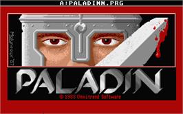 Title screen of Paladin on the Atari ST.