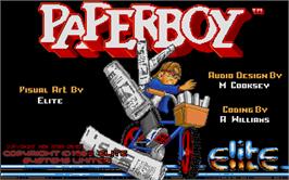 Title screen of Paperboy on the Atari ST.