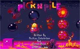 Title screen of Pick 'n' Pile on the Atari ST.