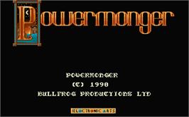 Title screen of Powermonger on the Atari ST.