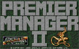 Title screen of Premier Manager 2 on the Atari ST.