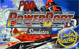 Title screen of Pro Powerboat Simulator on the Atari ST.