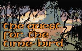 Title screen of Quest for the Time-bird on the Atari ST.