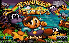 Title screen of Rainbow Islands on the Atari ST.