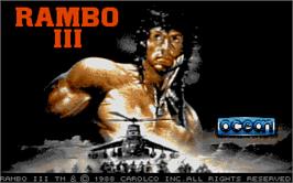 Title screen of Rambo III on the Atari ST.