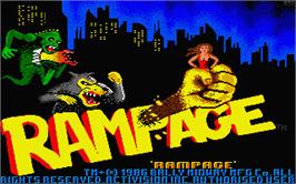 Title screen of Rampage on the Atari ST.