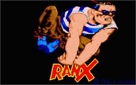 Title screen of Ranx on the Atari ST.