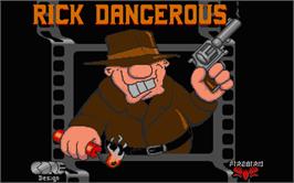 Title screen of Rick Dangerous on the Atari ST.