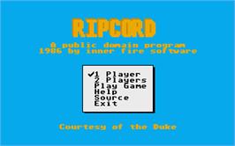 Title screen of Rip Cord on the Atari ST.