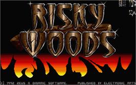 Title screen of Risky Woods on the Atari ST.