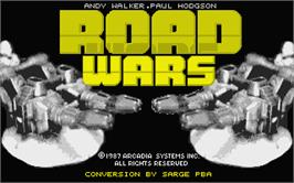 Title screen of RoadWars on the Atari ST.