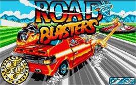 Title screen of Road Blasters on the Atari ST.