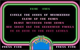Title screen of Road Rash on the Atari ST.