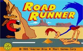 Title screen of Road Runner on the Atari ST.