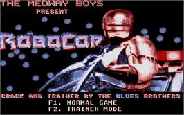 Title screen of Robocop on the Atari ST.