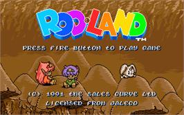 Title screen of Rodland on the Atari ST.