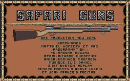 Title screen of Safari Guns on the Atari ST.