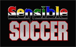 Title screen of Sensible Soccer: European Champions on the Atari ST.