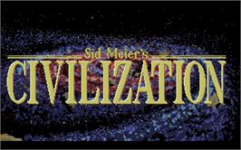 Title screen of Sid Meier's Civilization on the Atari ST.