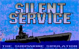 Title screen of Silent Service on the Atari ST.