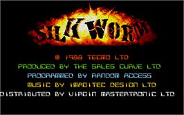 Title screen of Silk Worm on the Atari ST.