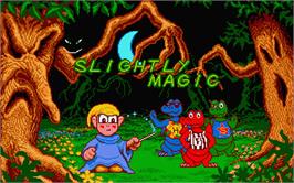 Title screen of Slightly Magic on the Atari ST.