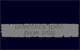 Title screen of Sorcerer Lord on the Atari ST.