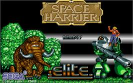 Title screen of Space Harrier on the Atari ST.