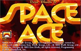 Title screen of Space Rogue on the Atari ST.