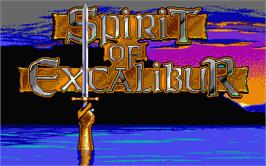 Title screen of Spirit of Excalibur on the Atari ST.