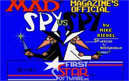 Title screen of Spy vs. Spy on the Atari ST.