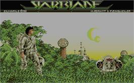 Title screen of Starblade on the Atari ST.