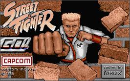 Title screen of Street Fighter on the Atari ST.