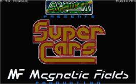 Title screen of Super Cars on the Atari ST.