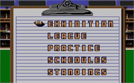 Title screen of TV Sports Football on the Atari ST.