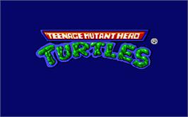 Title screen of Teenage Mutant Ninja Turtles on the Atari ST.