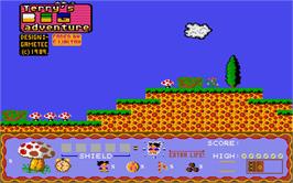 Title screen of Terry's Big Adventure on the Atari ST.