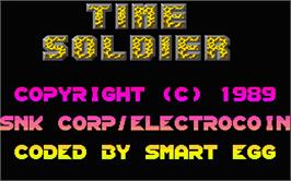 Title screen of Time Soldiers on the Atari ST.
