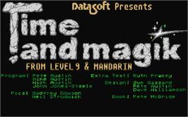 Title screen of Time and Magik: The Trilogy on the Atari ST.
