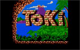 Title screen of Toki: Going Ape Spit on the Atari ST.