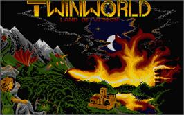 Title screen of TwinWorld: Land of Vision on the Atari ST.