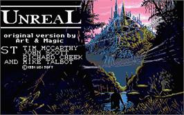Title screen of Unreal on the Atari ST.