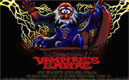 Title screen of Vampire's Empire on the Atari ST.