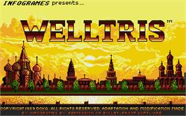 Title screen of Welltris on the Atari ST.