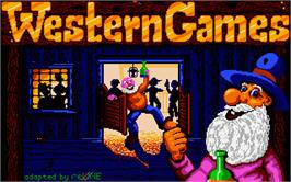Title screen of Western Games on the Atari ST.
