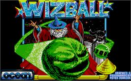 Title screen of Wizball on the Atari ST.